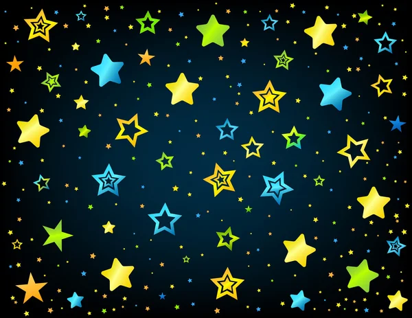 Kreslený hvězda barevné pozadí — Stockový vektor