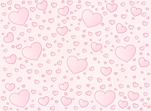 Valentijn kaart harten vector achtergrond — Stockvector