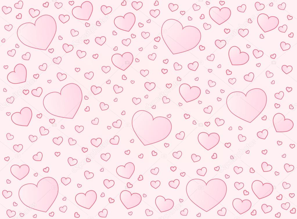 Valentine card hearts vector background