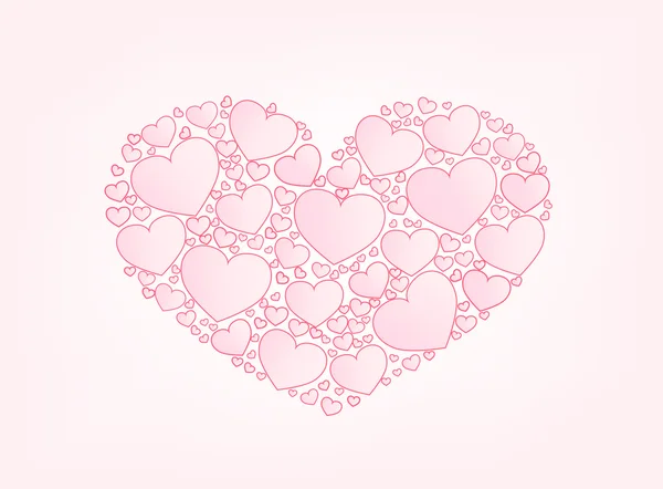 Valentine καρδιές κάρτα φόντο διάνυσμα — Διανυσματικό Αρχείο