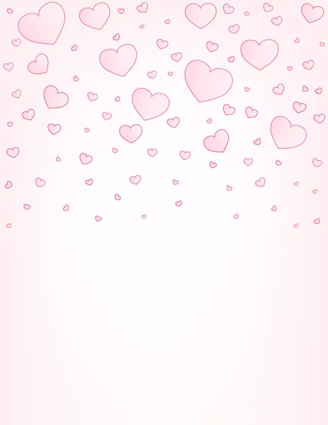 Valentine carte coeurs fond vectoriel — Image vectorielle