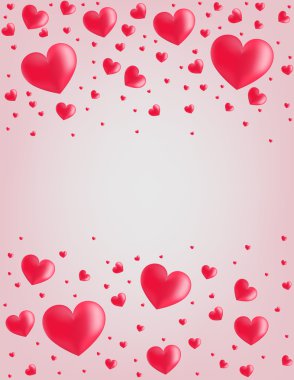 Sevgililer günü kartı kalpler vektör arka plan
