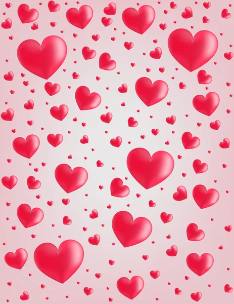 Valentine carte coeurs fond vectoriel — Image vectorielle