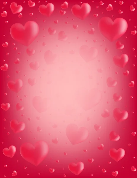 Valentine carte coeur vecteur illustration — Image vectorielle