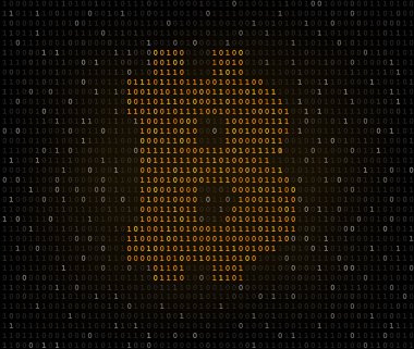 Bitcoin symbol binary code clipart