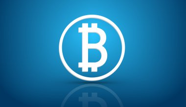 bitcoin mavi arka plan