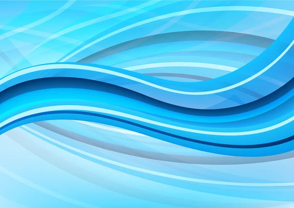 Latar belakang gelombang biru dan putih - Stok Vektor