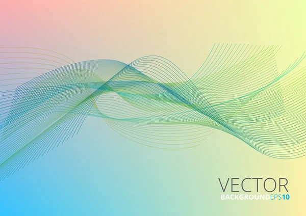 Abstrato elemento de design de onda de cor — Vetor de Stock