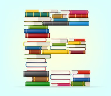 yığında çoklu alfabe kitapları renkli