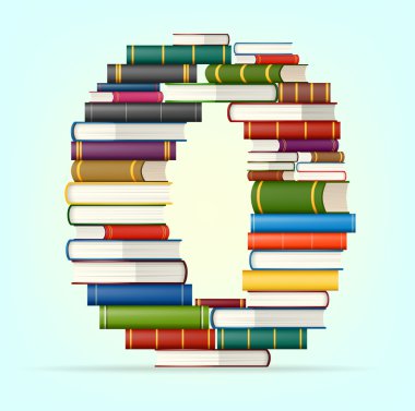 kitap sayıları yığında multi renkli