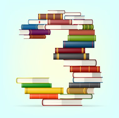 kitap sayıları yığında multi renkli