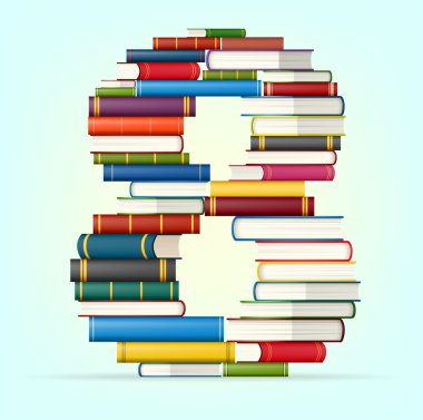 kitap sayıları yığında multi renkli