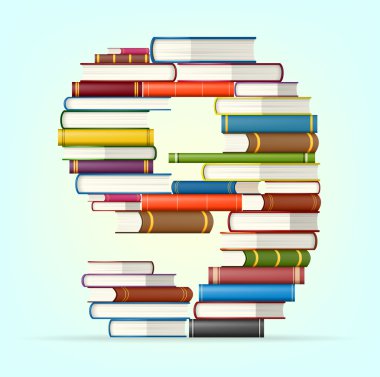 kitap sayıları yığında multi renkli