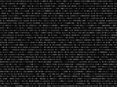 Blink binary code screen black clipart