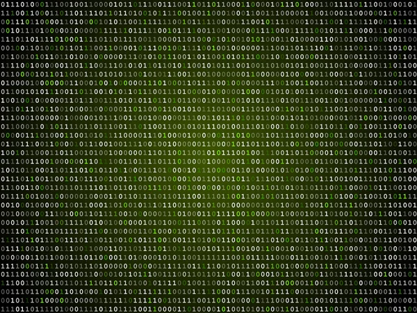 Binärer Computercode, der Vektor-Hintergrundillustration wiederholt — Stockvektor