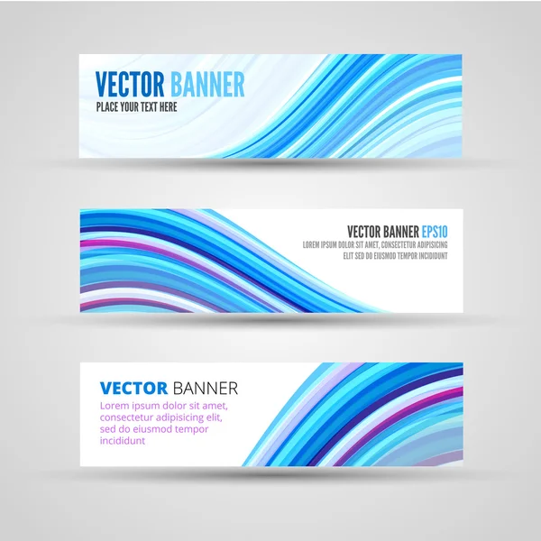 Vector banners blue ocean — Stock Vector