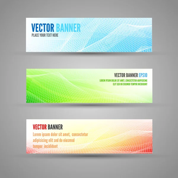 Vektor färgade banners — Stock vektor