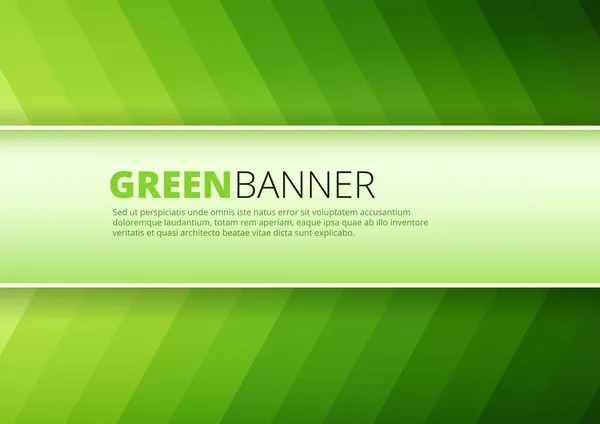 Green  background with banner place — Stock Vector
