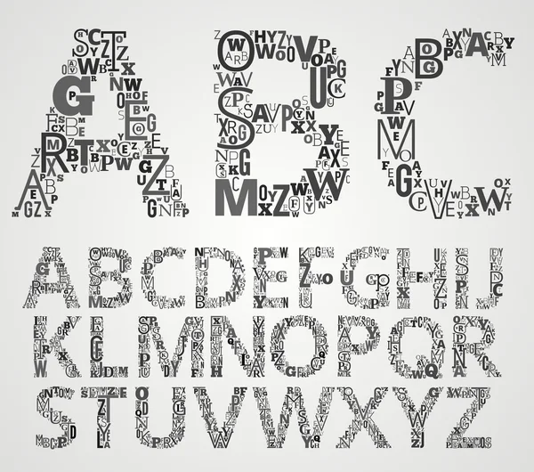 Ensemble alphabet vectoriel — Image vectorielle