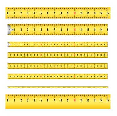 Measuring tape for tool roulette clipart