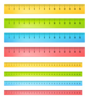 Rulers in centimeters clipart