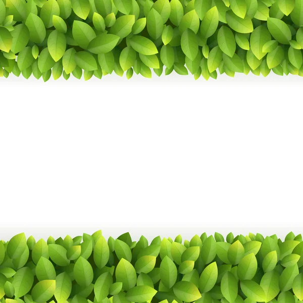 Marco de hojas verdes — Archivo Imágenes Vectoriales