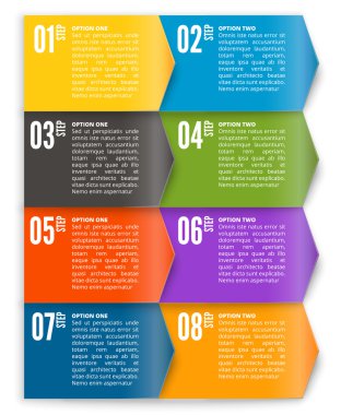 arabirim veya Infographic vektör şablonu
