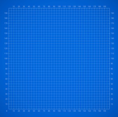 Scientific engineering grid paper with scale