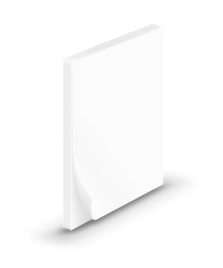 boş kağıt üç yaprak.