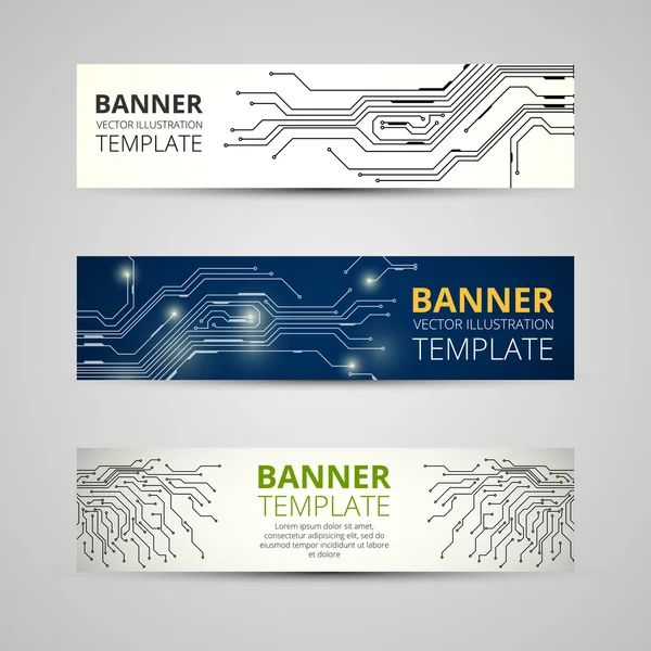 Un conjunto de banners vectoriales modernos — Vector de stock