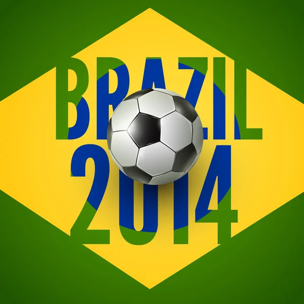 Fußball von Brasilien 2014 — Stockvektor