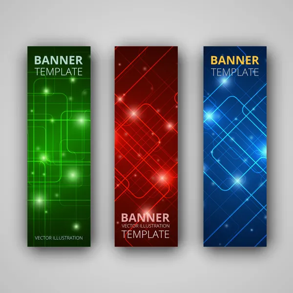 Un conjunto de banners vectoriales modernos — Vector de stock