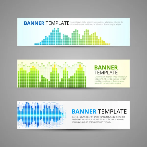 Un conjunto de banners vectoriales modernos — Vector de stock