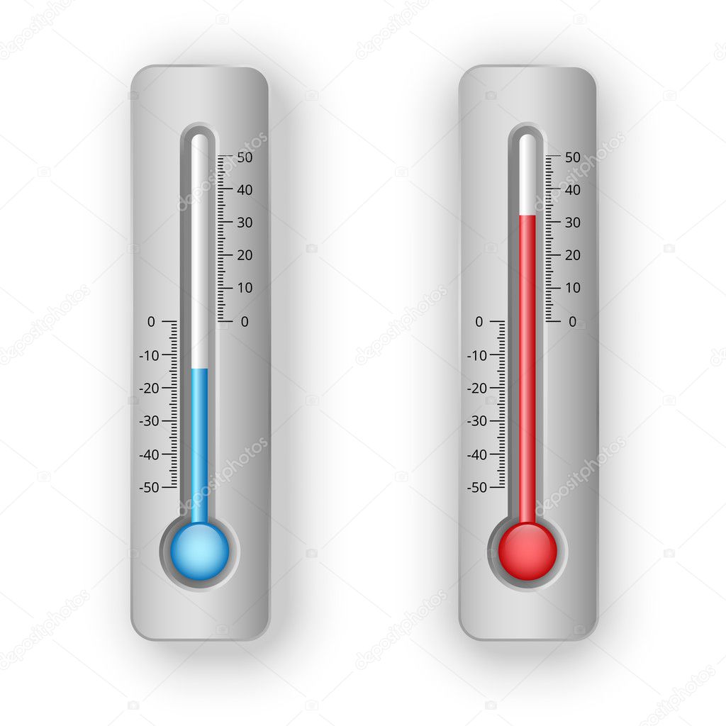 illustration of thermometers