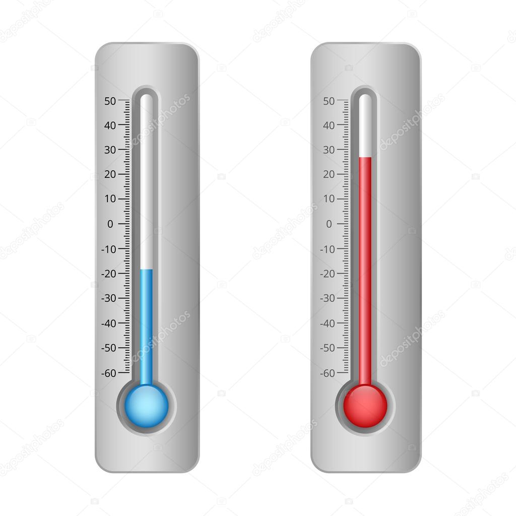 illustration of thermometers