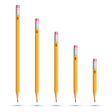 çeşitli uzunluk kalemleri