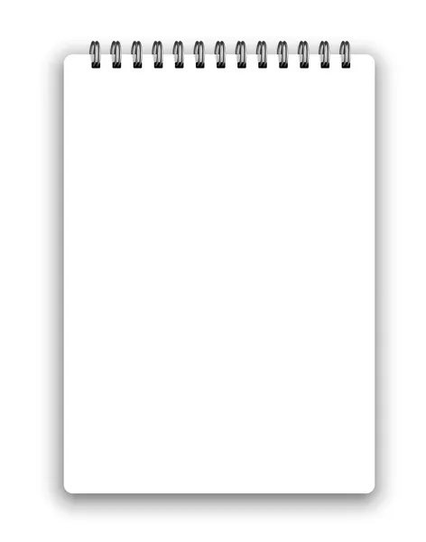 Vertical spiral notepad — Stock Vector