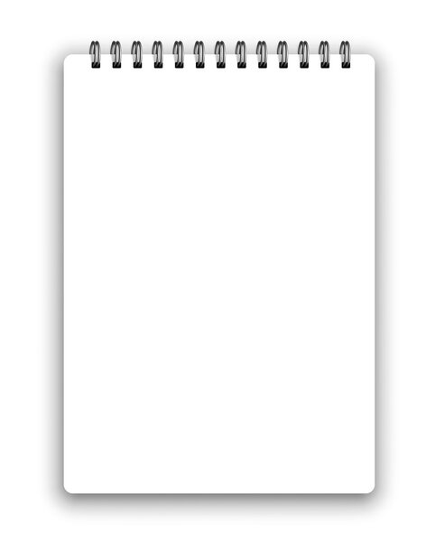 Vertical spiral notepad