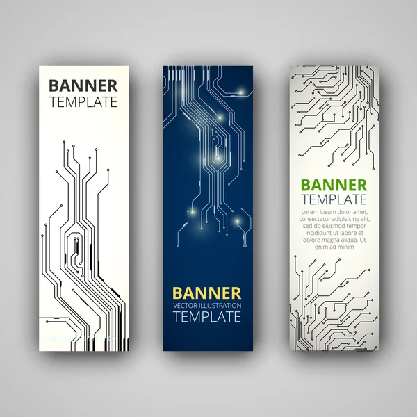 Een set van moderne vector banners — Stockvector