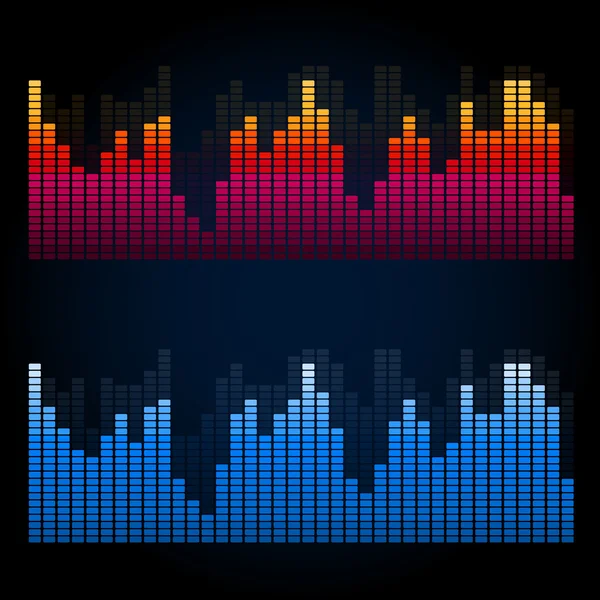 Equalizer auf abstraktem Technologiehintergrund — Stockvektor