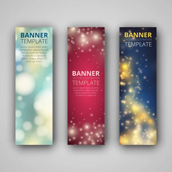 Un conjunto de banners vectoriales modernos — Vector de stock