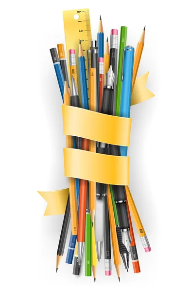 Batch of pencils — Stock Vector