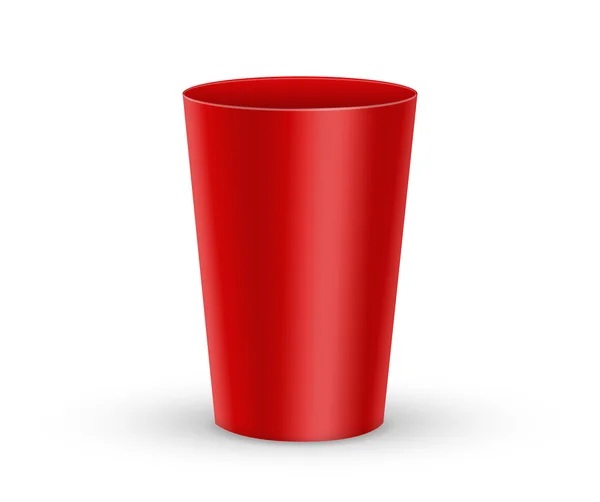 Verre plastique rouge — Image vectorielle