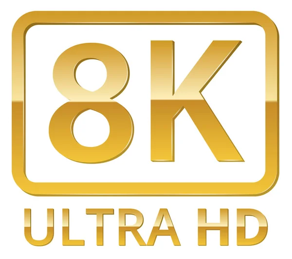UHD 8K icon — Stock Vector