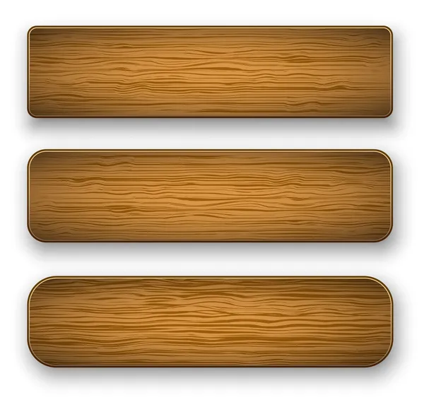 Vector plate wood — Stock Vector