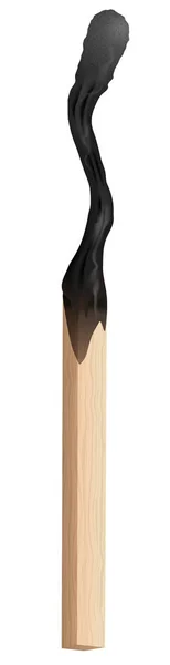 Match stick verbrand — Stockvector