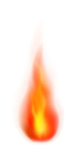 Fuego sobre blanco — Vector de stock