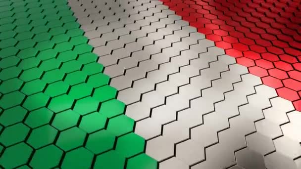 Флаг Италии в области высоких технологий — стоковое видео