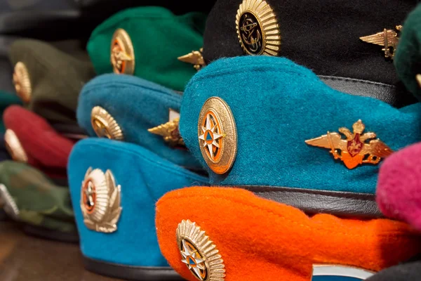 Military caps — Stock Photo, Image