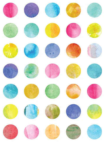 Watercolor Background Multicolored Circles — Stock Photo, Image